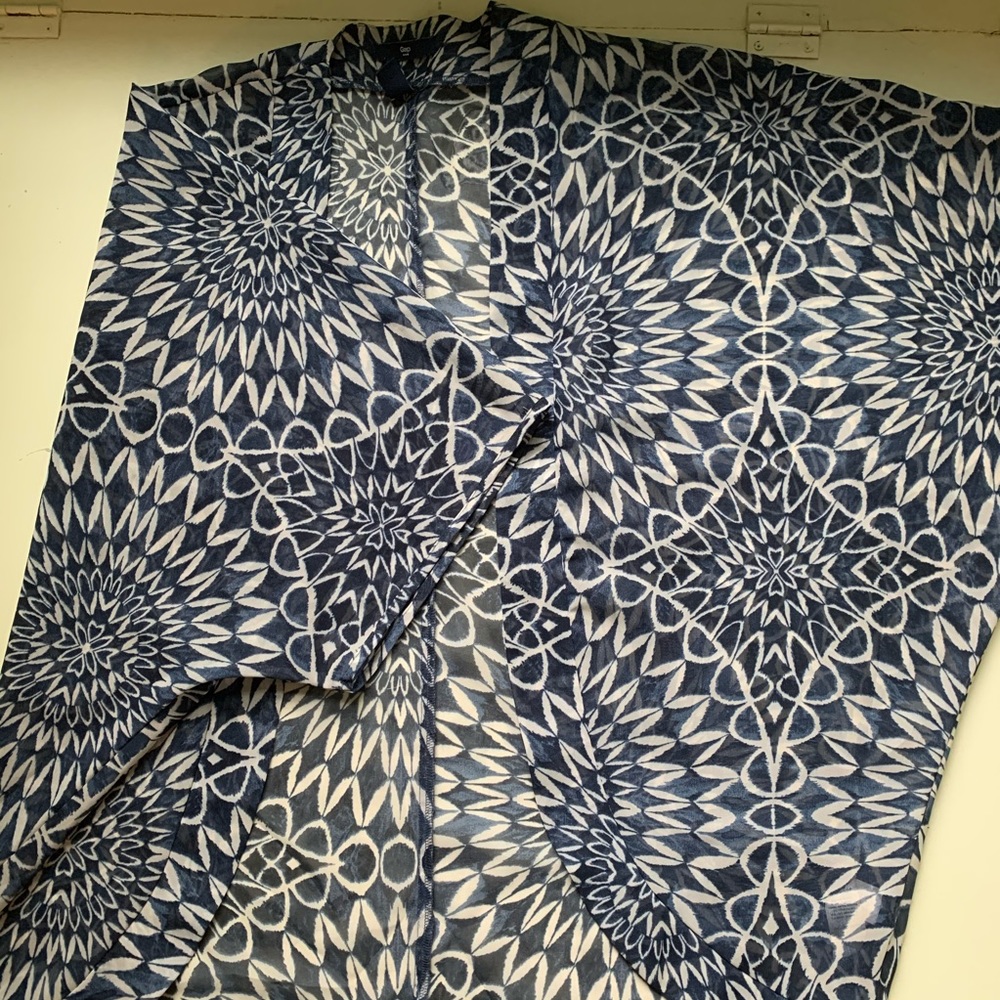 Blue and white Kimono